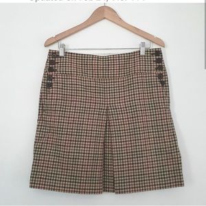 J Crew Plaid Skirt Wool Women's Size 8